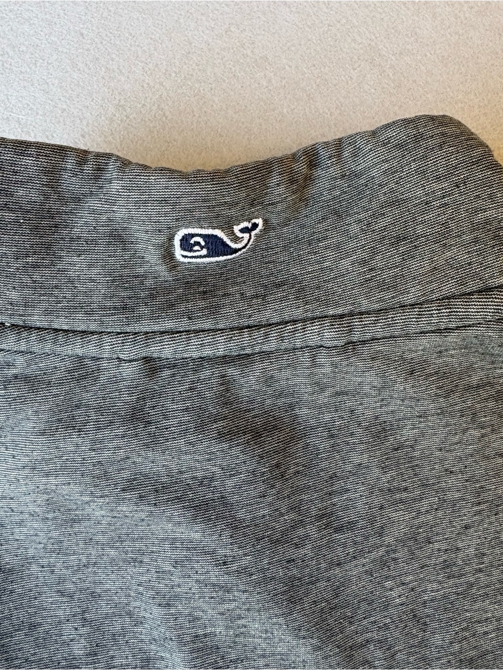 Vineyard Vines Edgartown Heathered Gray Quarter Zip Pima Cotton Pullover M prep - Picture 7 of 7